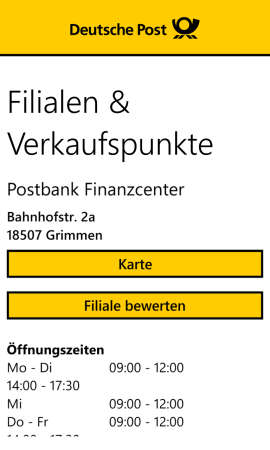 PostApp_Filialen