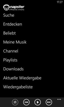Napster_App_Windows_Phone_Start