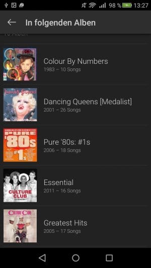 SoundHound alle Alben