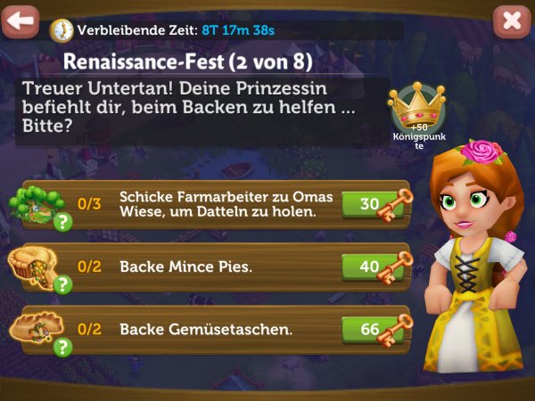 farmville2 renaissancefest prinzessin