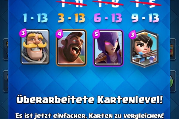 Clash Royale Ist 13 Das Maximal Level Der Karten Bzw 11 8 5 Check App